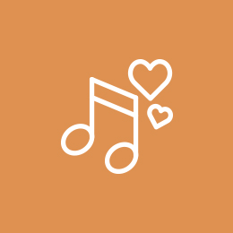 Music note icon hover