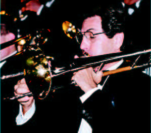 man trombone player